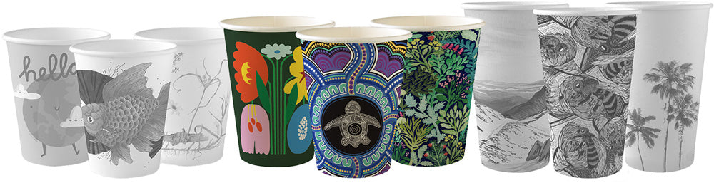 Art Series 12oz Single Wall Cups - BC-12-ARTSERIES CTN 1000