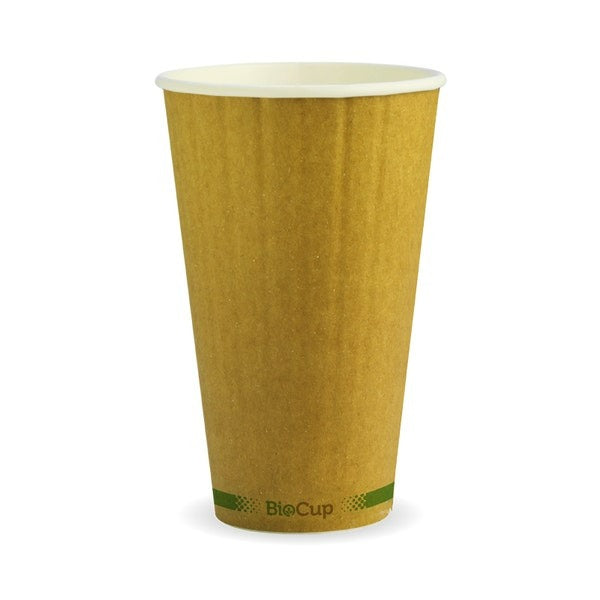 Bio Double Wall Cup Brown 16oz - BCK-16DW-GS SLEEVE 40