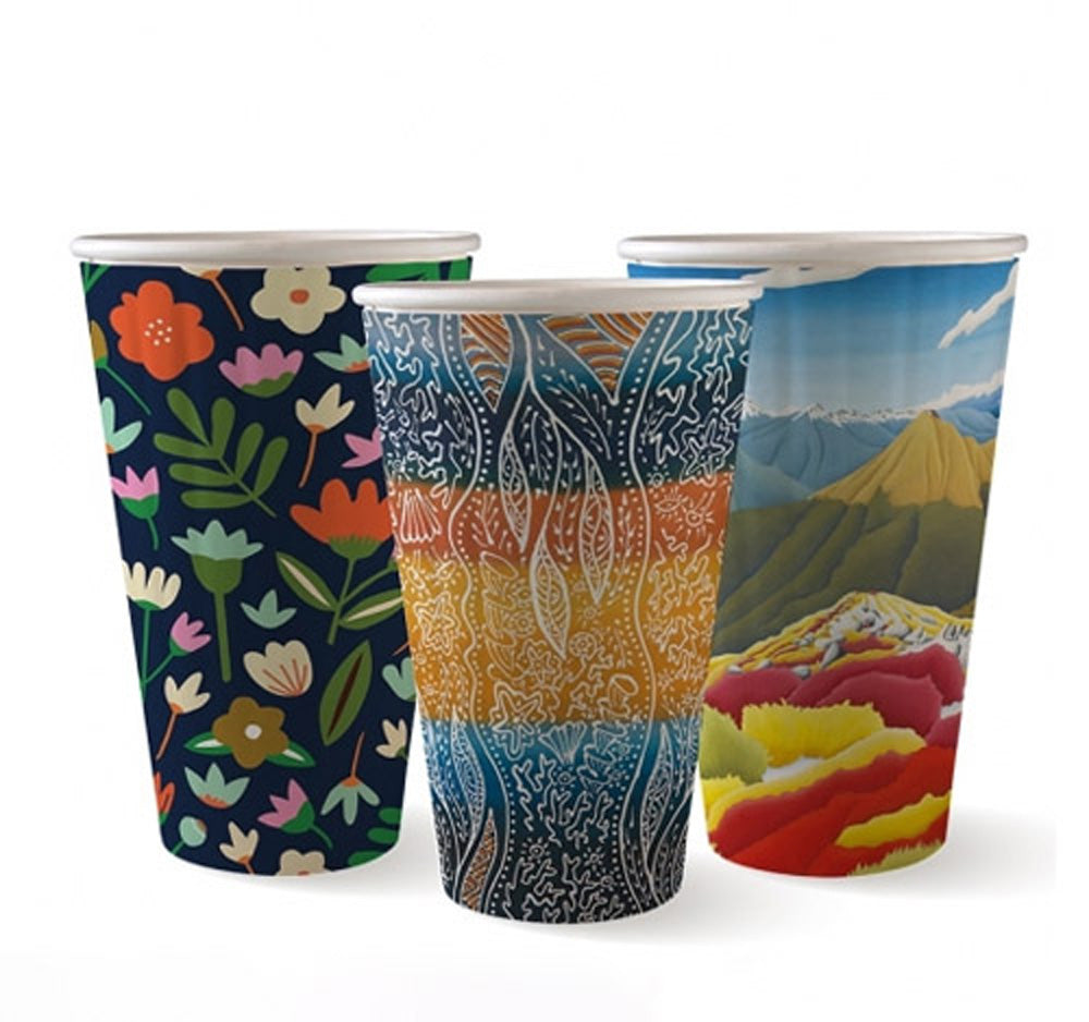 16oz (90mm) Art Series Double Wall Biocup-BC-16DW-ART SERIES CTN 600