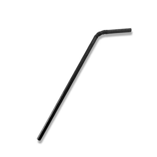 Black Paper Flexi Straw - PSFALLBLACK CTN 2500