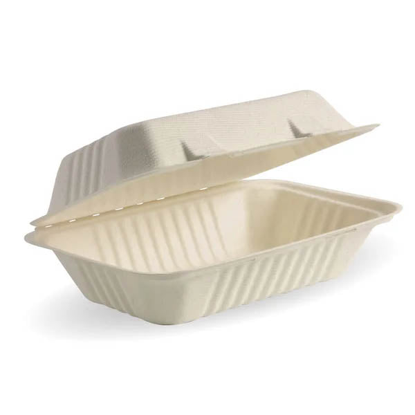 9x6x3" Natural Biocane Clamshell - B-HL-96-N CTN 250