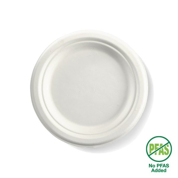 7" Round Biocane Plate - White - B-PL-07 CTN 1000