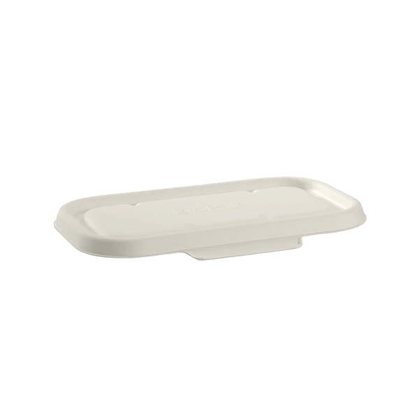 750 & 1000ml White Biocane Takeaway Lid - B-LBL-W CTN 500