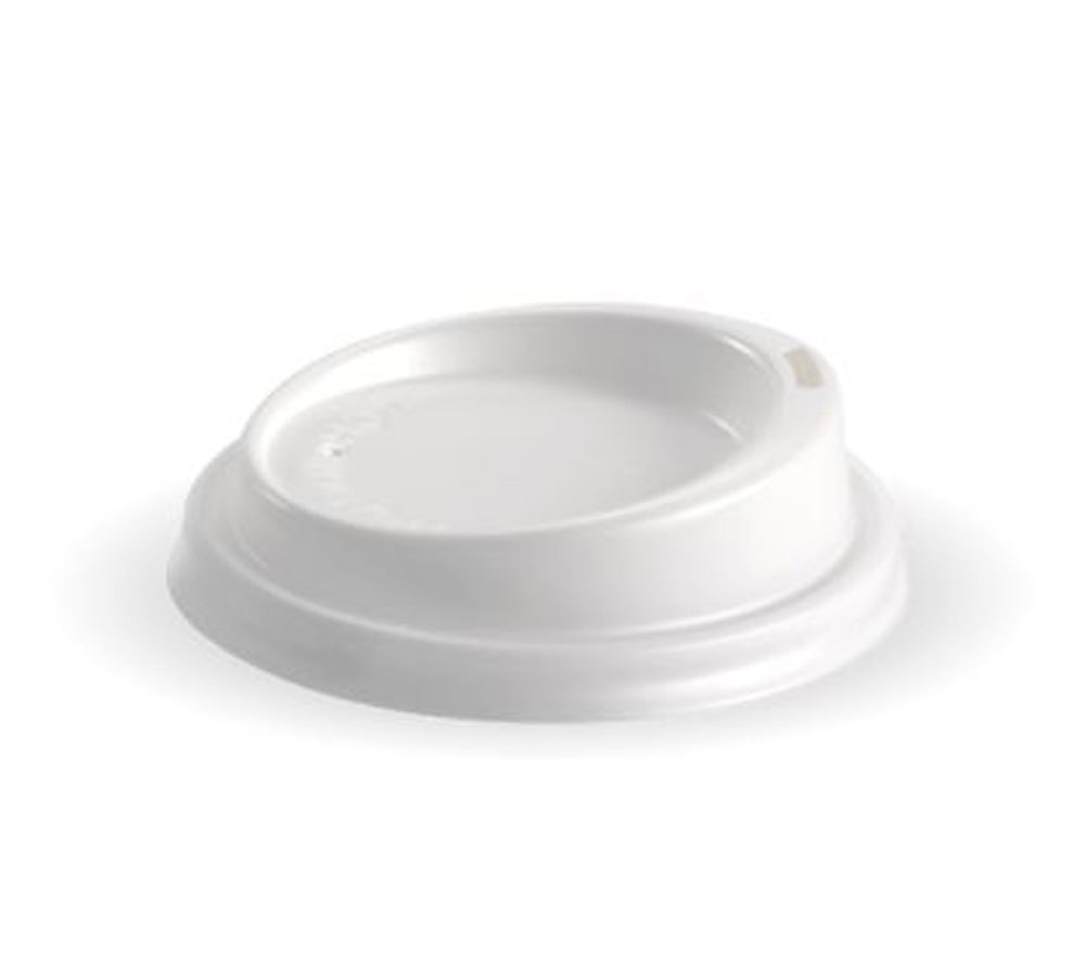 Biopak 8oz (80mm) PS Lid - White - BCL-8W CTN 1000