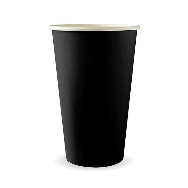 Biopak 16oz (90mm) Black Cup - Single Wall - BC-16B CTN 1000