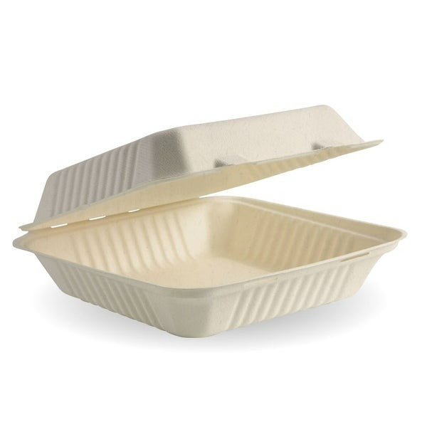 B-HL-91-N - Natural Biocane Clamshell - 9x9x3 CTN 200