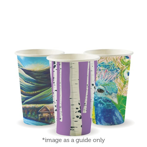 Art Series 12oz (80mm) Single Wall Cups - BC-12(80)-ART SERIES CTN 1000