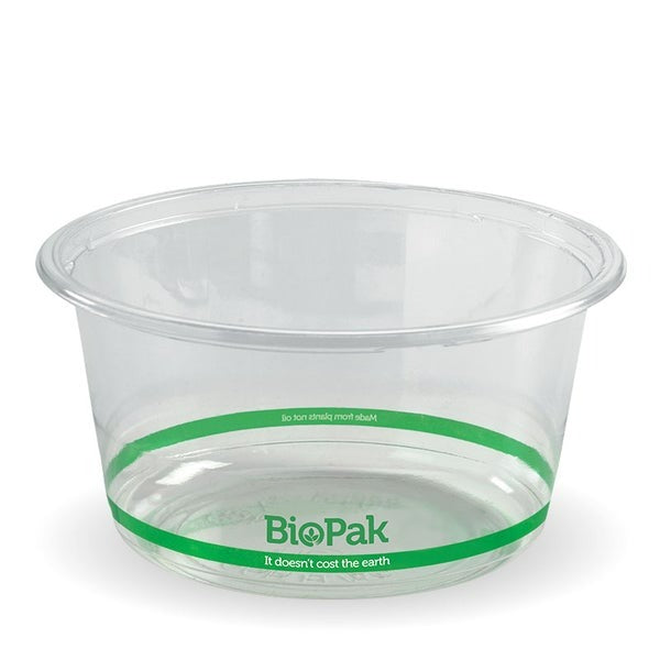 Biopak 700ml Clear Cold BioBowl - 143mm - P-700W CTN 600