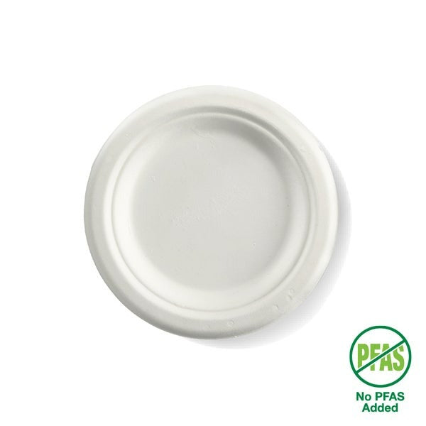 6" Round Biocane Plate - White - B-PL-06 CTN 1000