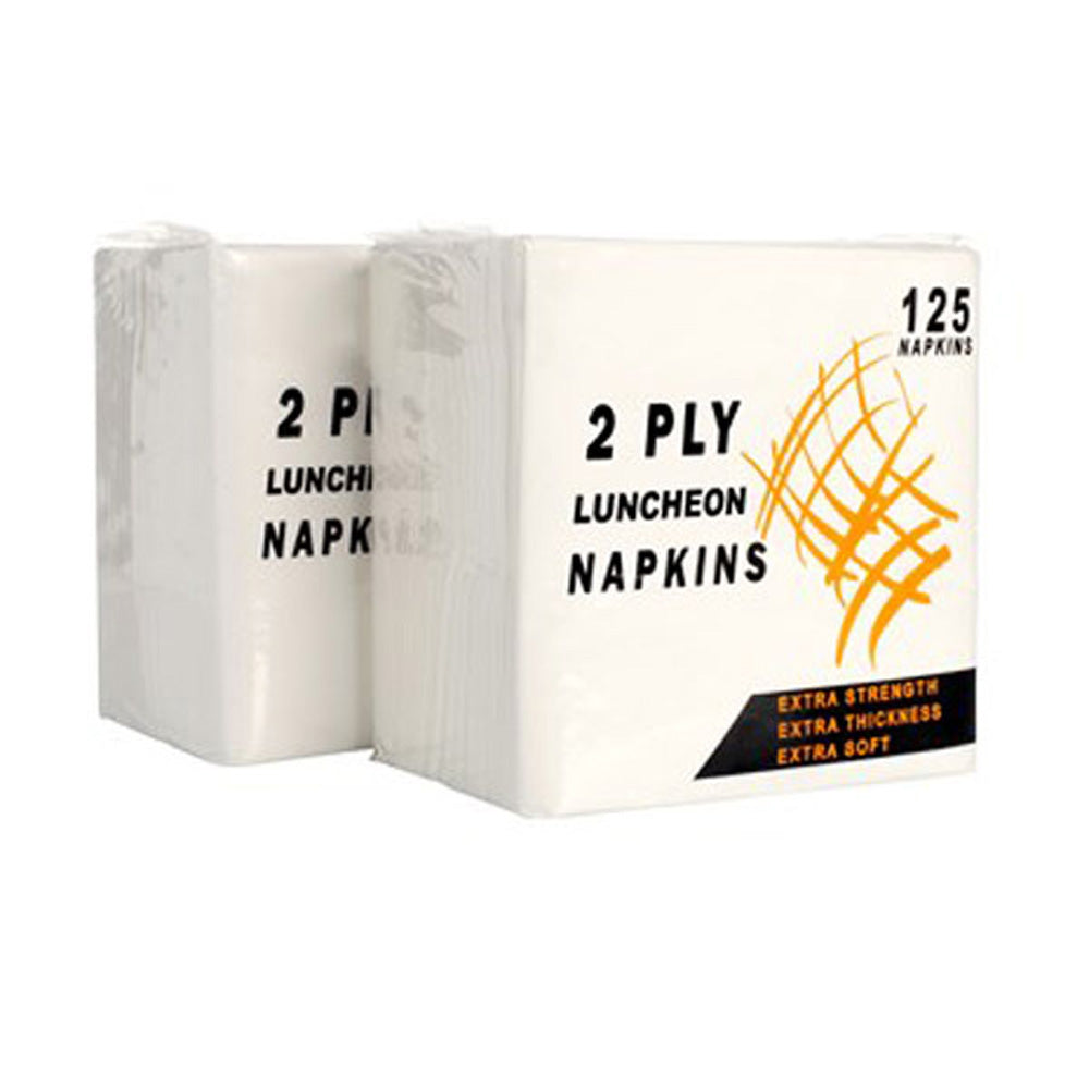2 Ply Luncheon Napkins - White CTN 2000