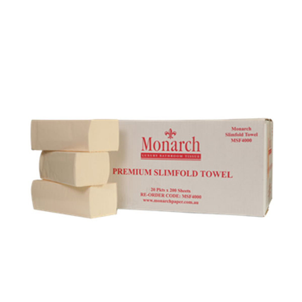 MSF4000 Monarch Premium Slimfold Interleaved Towel - 200sht CTN 20