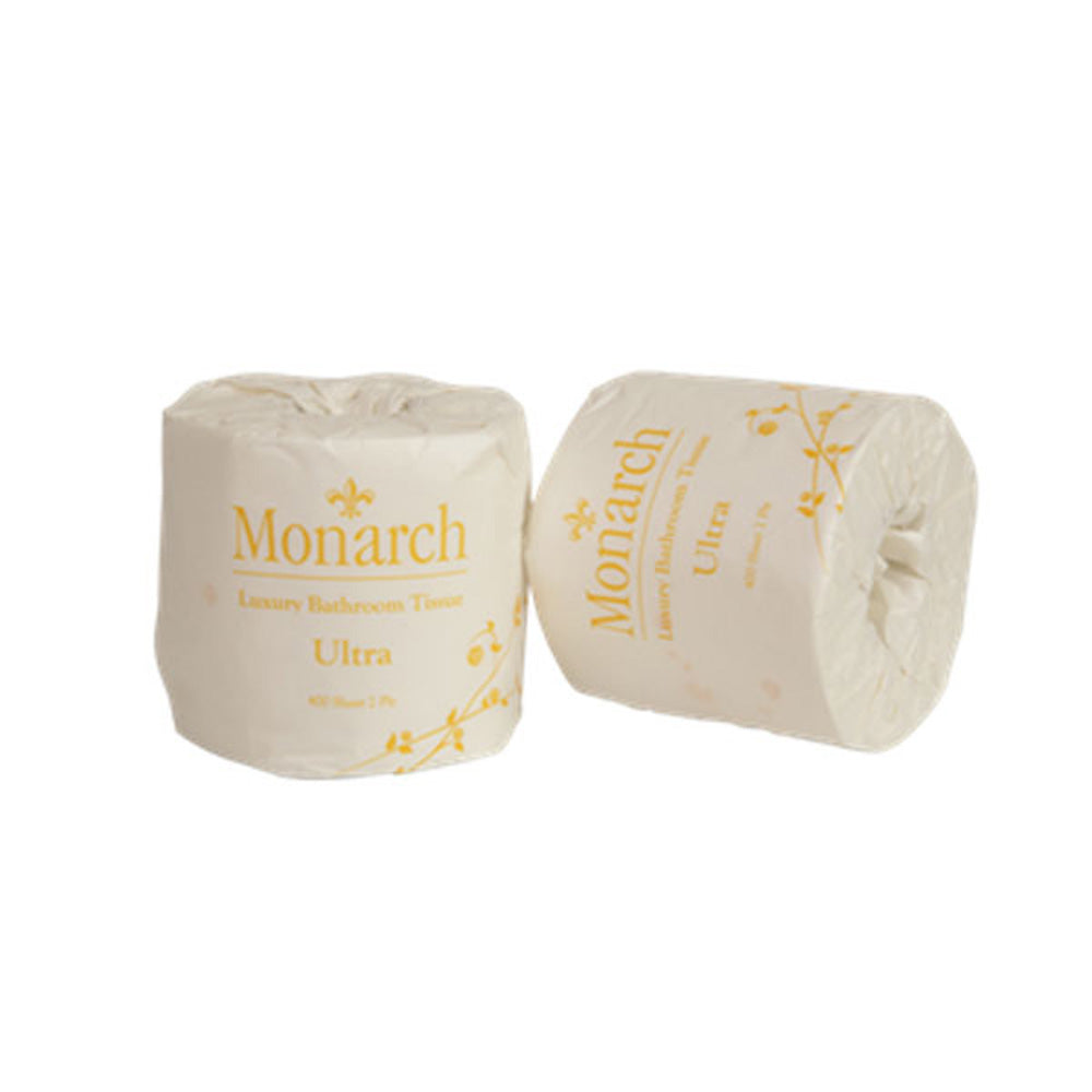 MU400V Monarch ULTRA 2 Ply 400 sheet Toilet Paper Rolls Embossed CTN 48