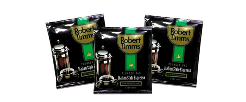 Robert Timms Ground Coffee Italian Espresso Plunger Bags CTN 50