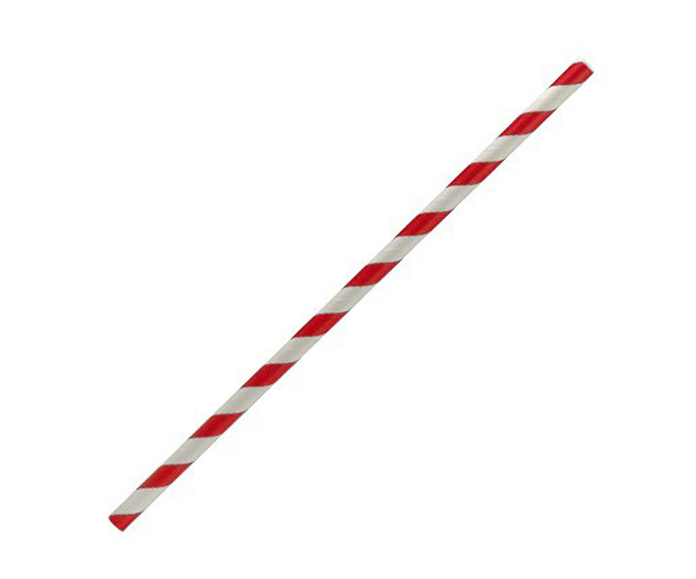 Regular Paper Red/White Stripe Straws (JP-PBS-6X197-RS) CTN 2500