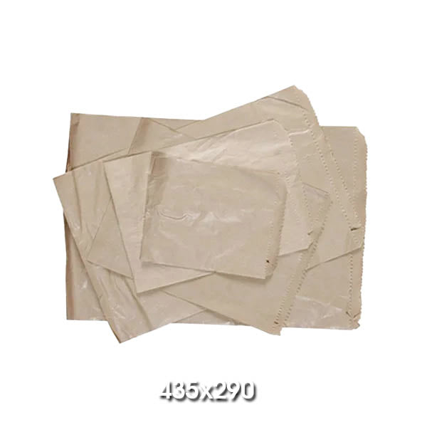 12 Long Brown Paper Bags - 50 GSM - 435mm x 290mm PKT 500