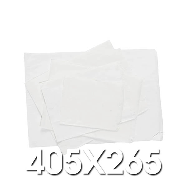 8 Long White Paper Bags 405 x 265 PKT 500