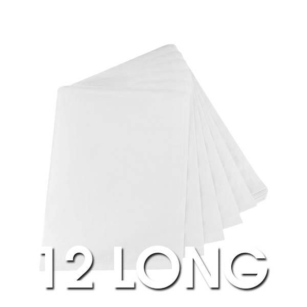 12 Long White Paper Bags PKT 500