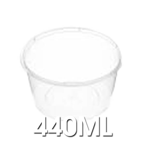 Genfac - C14 440ml Round Plastic Containers CTN 500