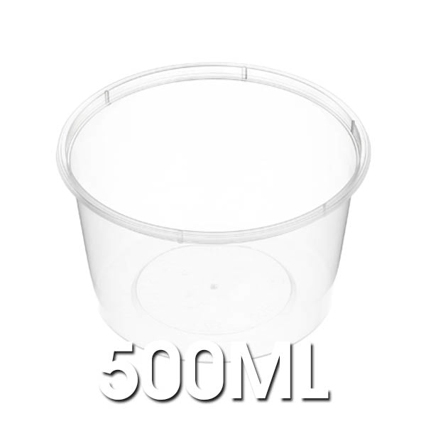 Genfac - C16 500ml Round Plastic Containers CTN 500