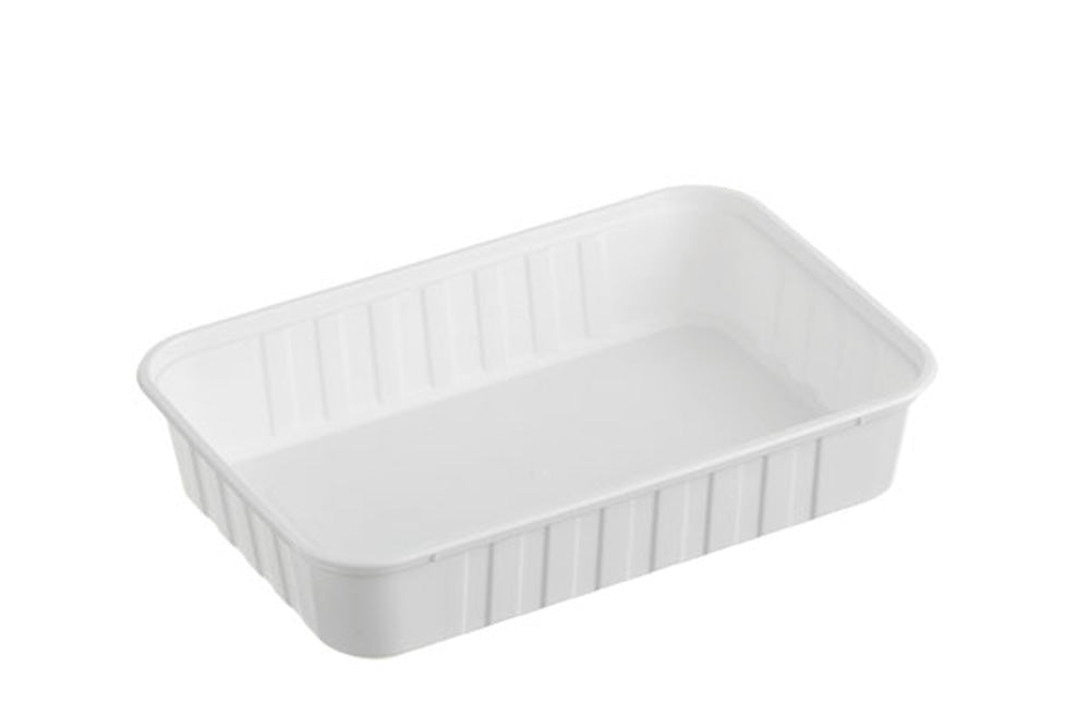 Genfac RIBBED - 500ml Rectangle Containers SLV 50