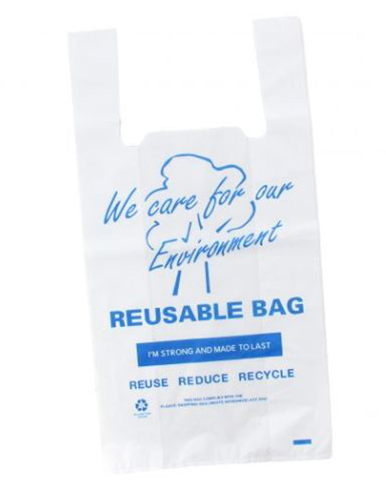 Medium Reusable Singlet Bag - Blue (49x25+13cm) S10TAS PKT 100