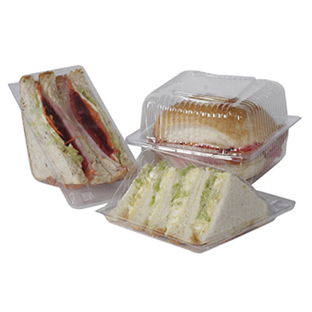 PWT11 Clearpak Large Sandwich Wedges - 80x130x77 SLV 100