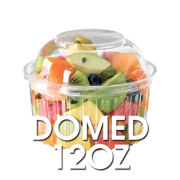 4012DL Castaway 12oz Clear Round Container with Domed Hinged Lid CTN 250
