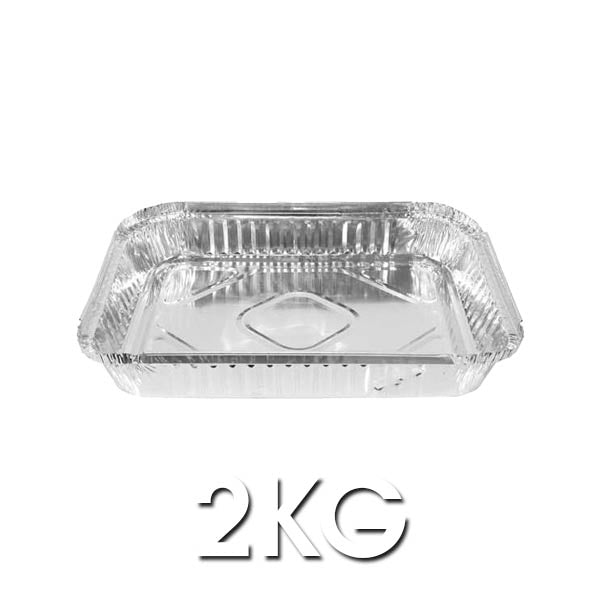 485 - Large Rectangular Foil Container - 2kg CTN 100