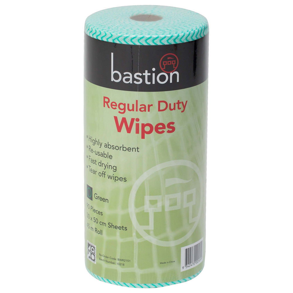 Bastion Green Heavy Duty Wipes - 45m ROLL 1