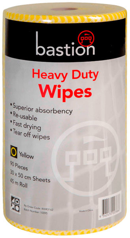 Bastion Yellow Heavy Duty Wipes - 45m ROLL 1