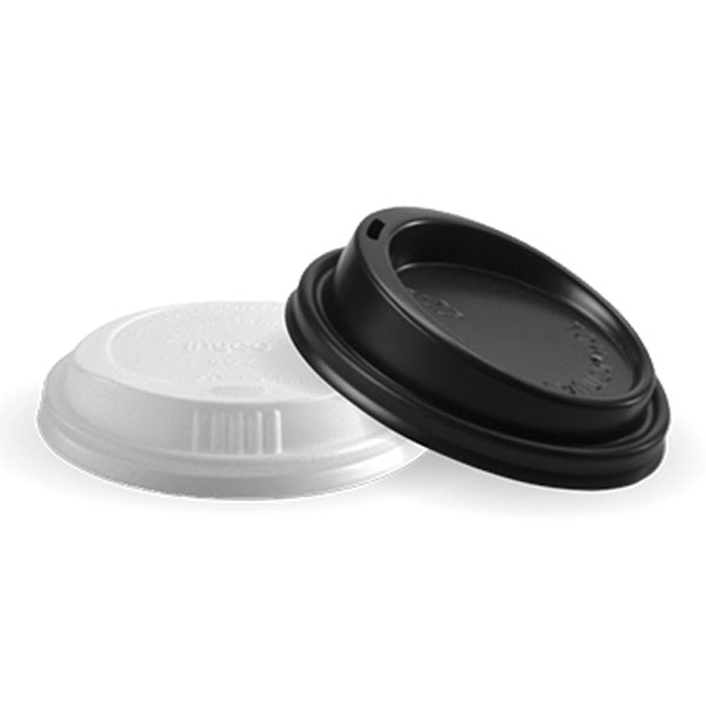 Biopak Dual Wall Cup Lids Black 8oz - BCL-8B CTN 1000