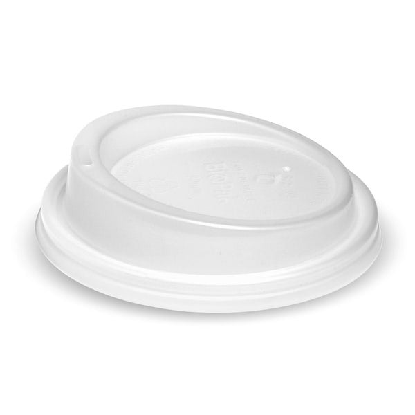 Biopak Compostable Lid White 12/16oz - BCL-12PLA-C SLV 50