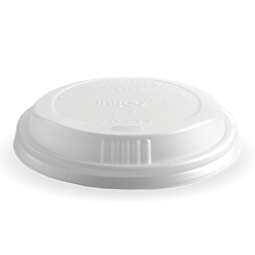 Biopak Compostable Lid White 12/16oz - BCL-12PLA-C CTN 1000