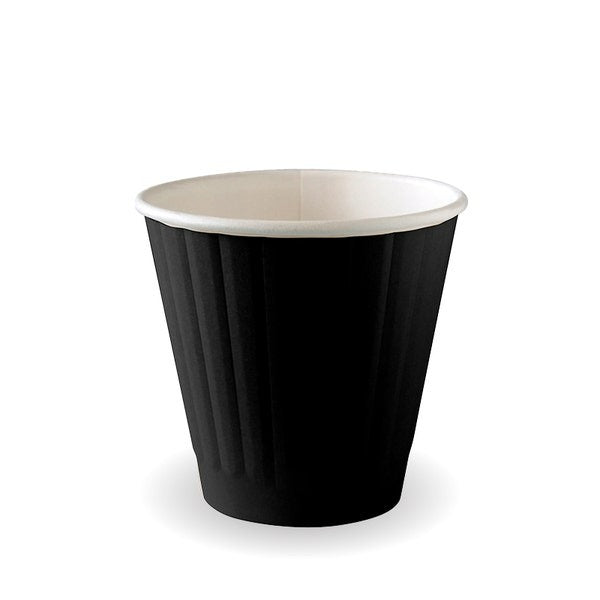 Biopak Double Wall Black Cup 8oz 90mm BC-8DWB-90 SLEEVE 50