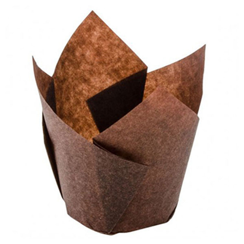 60mm Folded Muffin Mould Brown PACK 200
