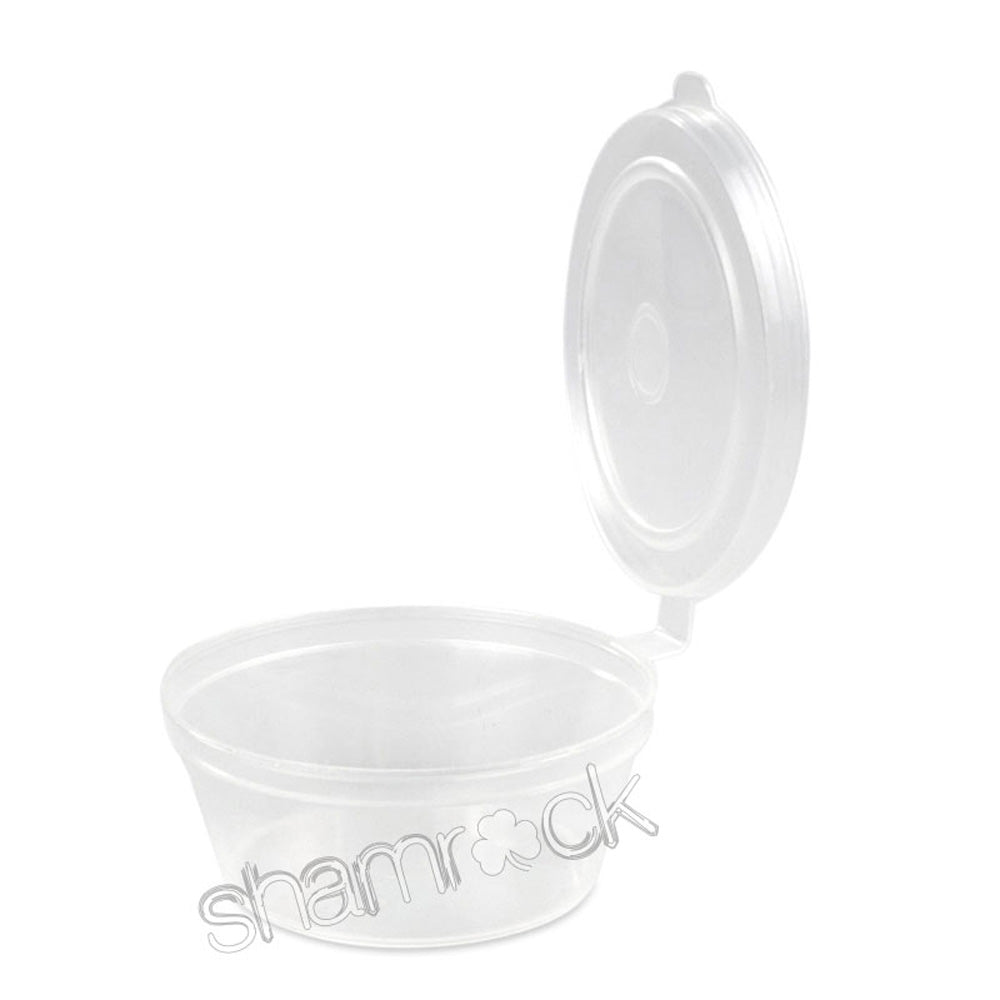 Shamrock TCC-035 35ml Sauce Container with Hinged Lid SLV 50