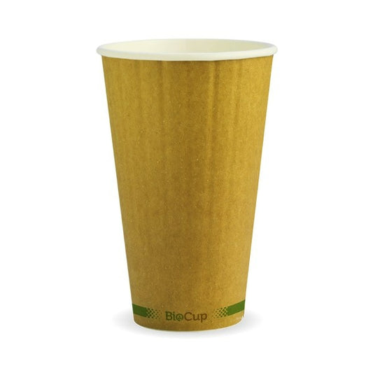 Bio Double Wall Cup Brown 16oz - BCK-16DW-GS CTN 600