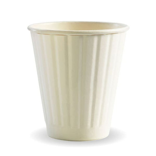 Biopak 8oz (90mm) White Double Wall Cup - BC-8DWW(90) CTN 1000