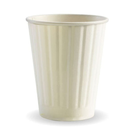 Biopak 12oz White Double Wall Cup - BC-12DWW SLEEVE 40